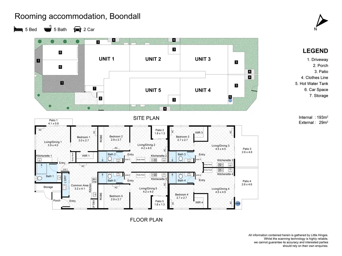 Site and floor plan